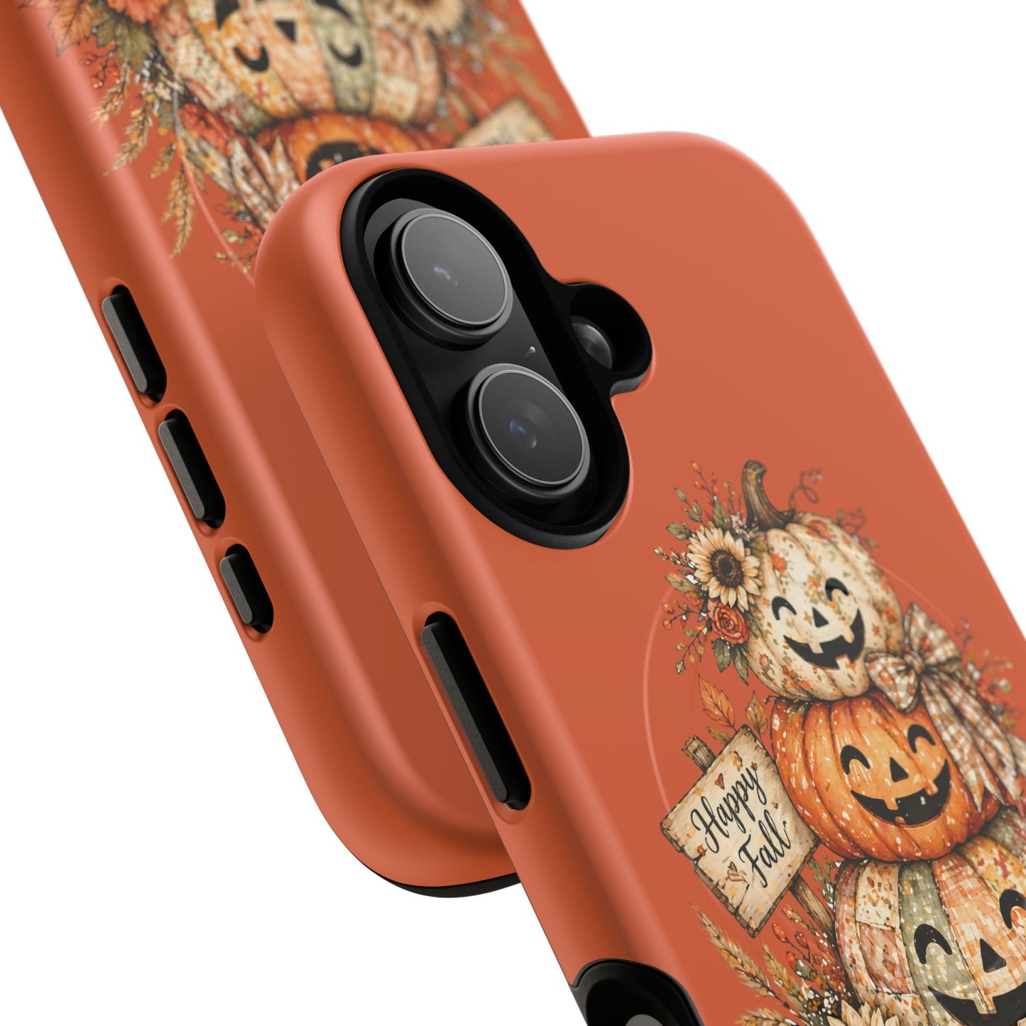 Autumn Plaid Pumpkins Tough Magnetic Phone Case