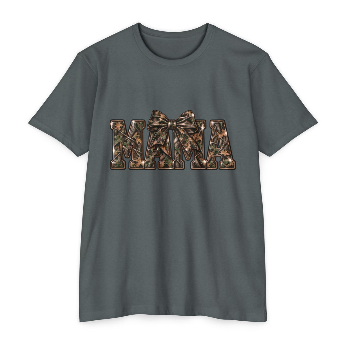 Mama Leopard Print Bow T-Shirt — Women's Mom Gift, Cute Animal Print Mother's Day Tee