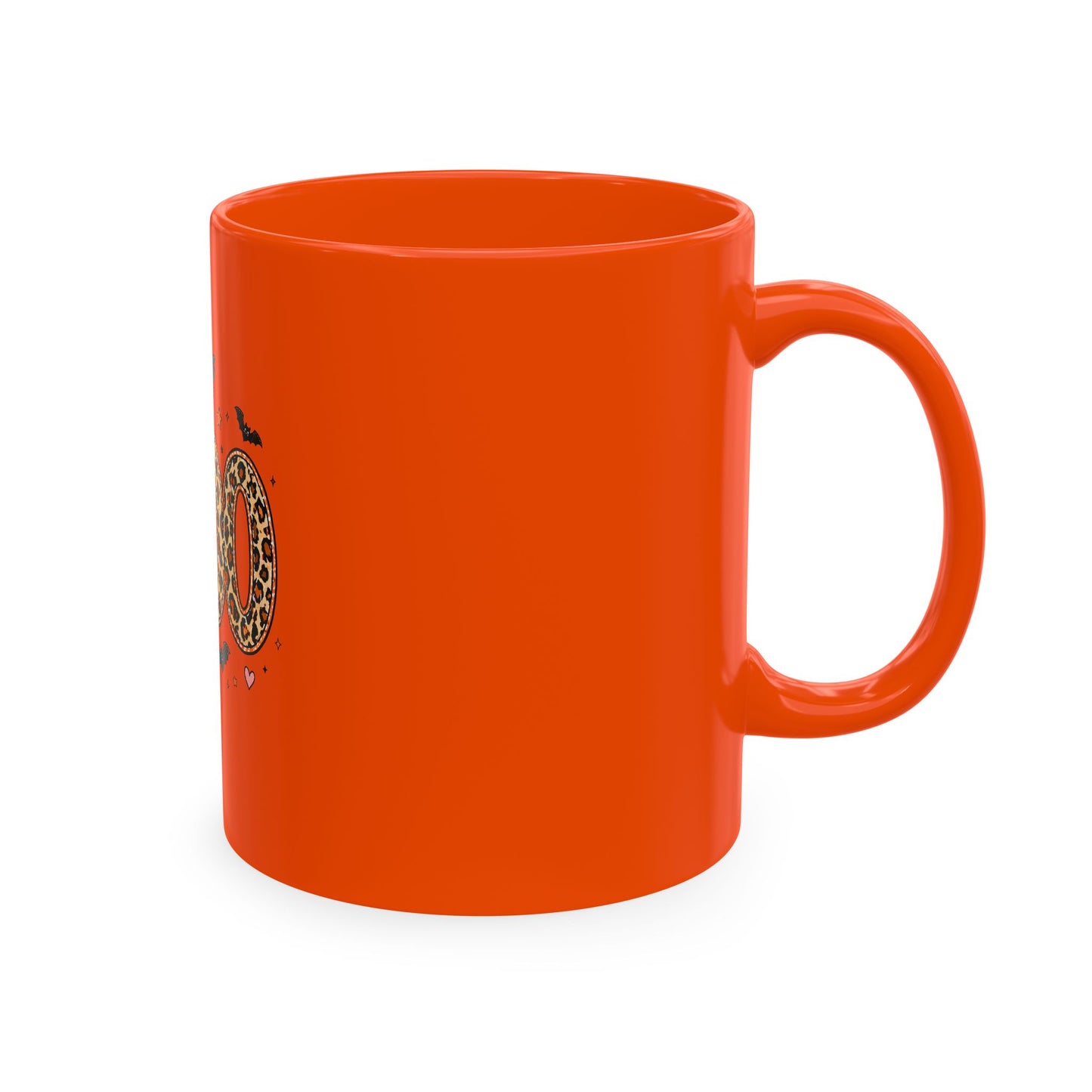 Boo Leopard Ghost Ceramic Mug — Cute Halloween Coffee Cup