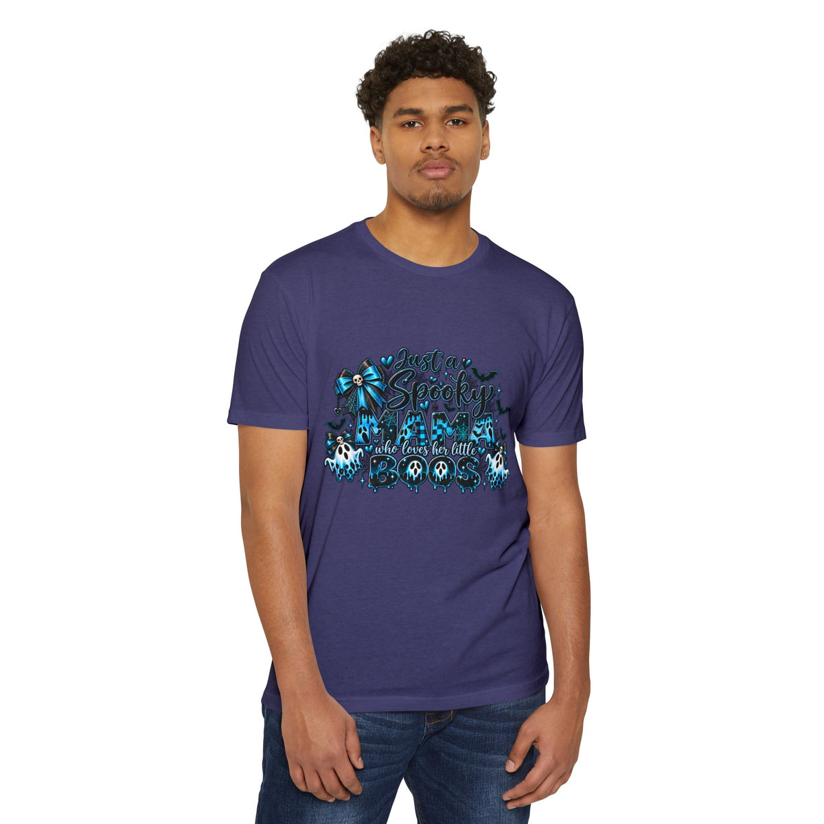 Spooky Cute Blue Skull Halloween T-Shirt