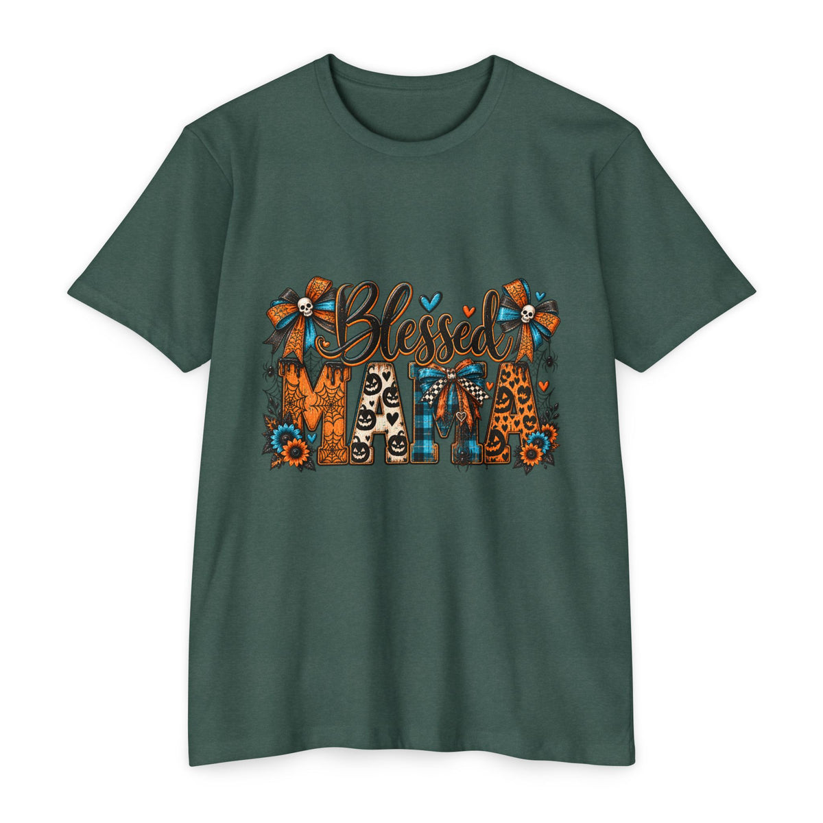 Blessed Mama T-Shirt — Floral Leopard Fall Mother's Day Tee