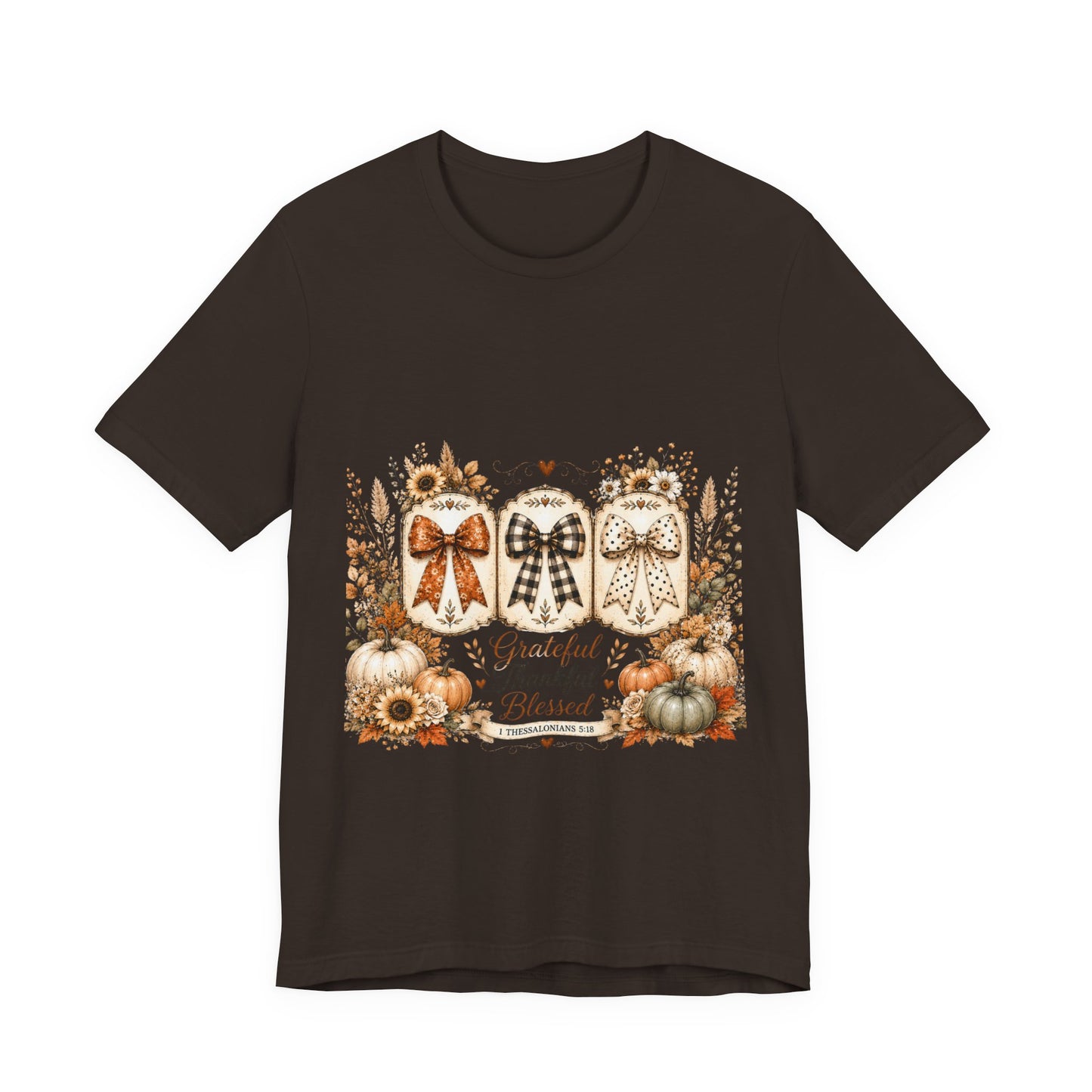 Thankful Grateful Blessed Fall Tee