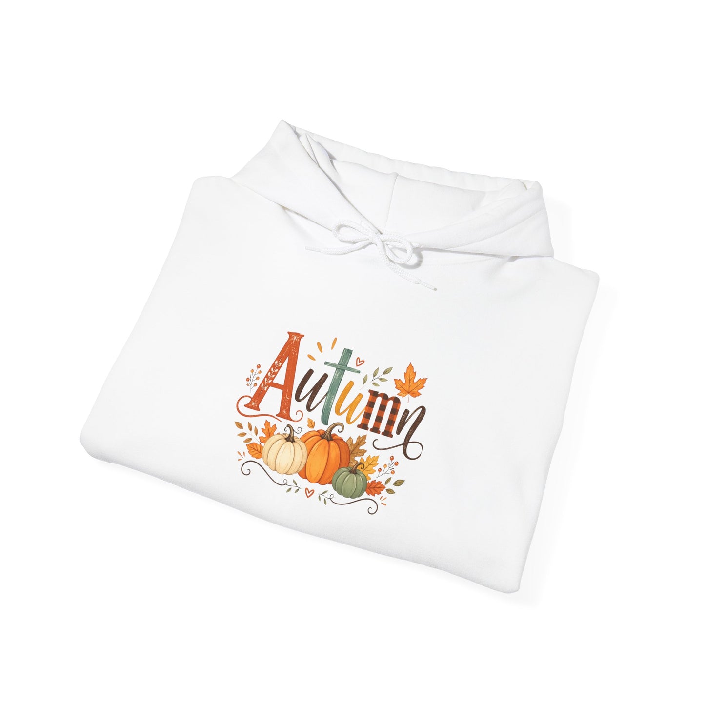 Autumn Pumpkins Hoodie — Cozy Fall Sweatshirt with 'Autumn' Pumpkin Design
