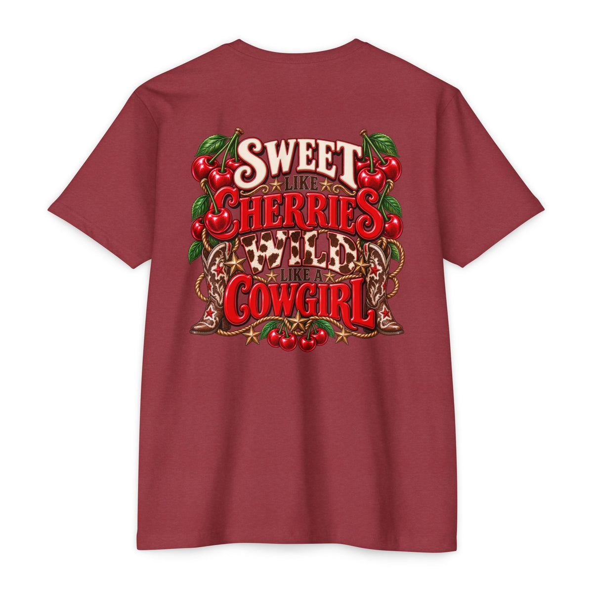 Cherry Picked Cowgirl T-Shirt — "Sweet Cherries Wild Cowgirl" Graphic Tee