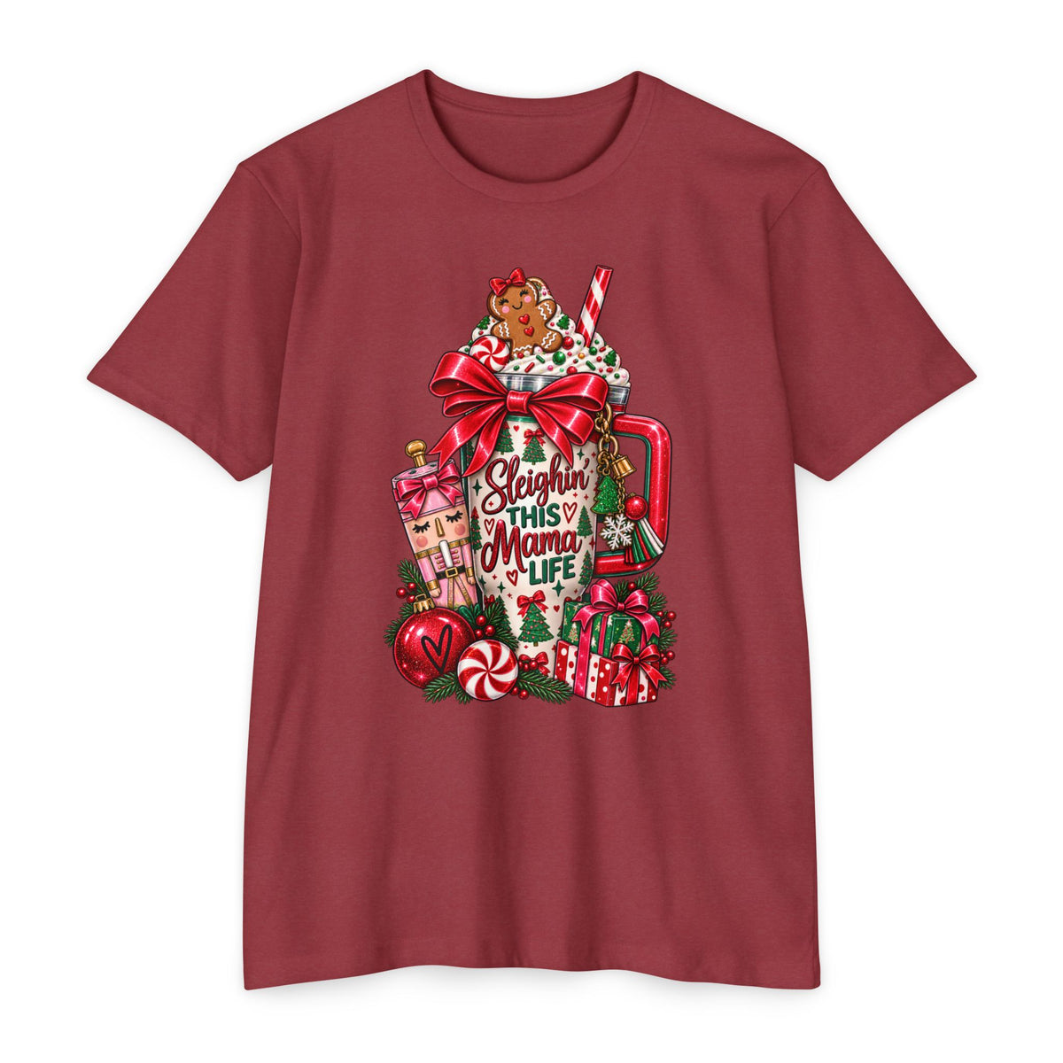 Christmas ‘Sleighing This Mama Life’ T-Shirt