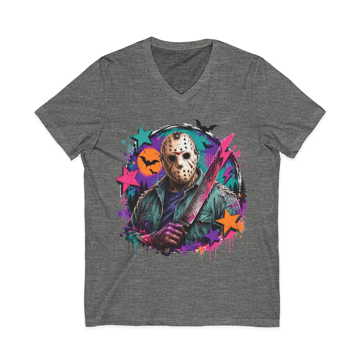 Unisex Jersey Short Sleeve V-Neck Tee