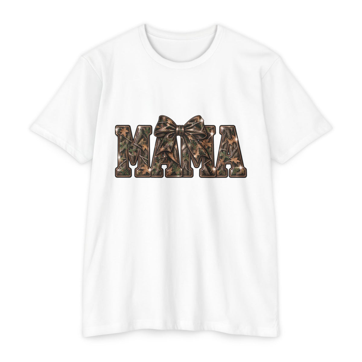 Mama Leopard Print Bow T-Shirt — Women's Mom Gift, Cute Animal Print Mother's Day Tee
