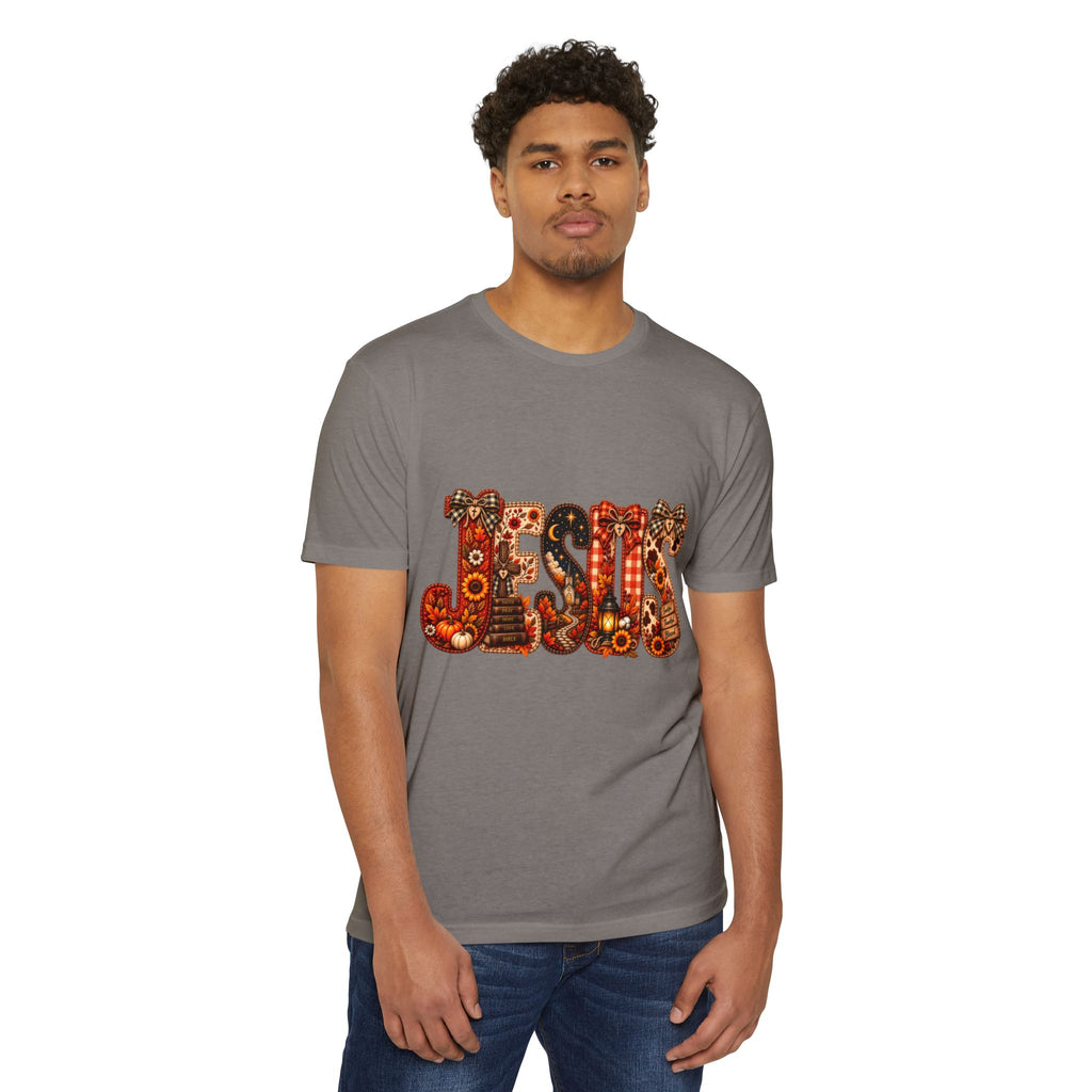 Jesus Floral Pattern T-Shirt — Vintage Boho Christian Tee