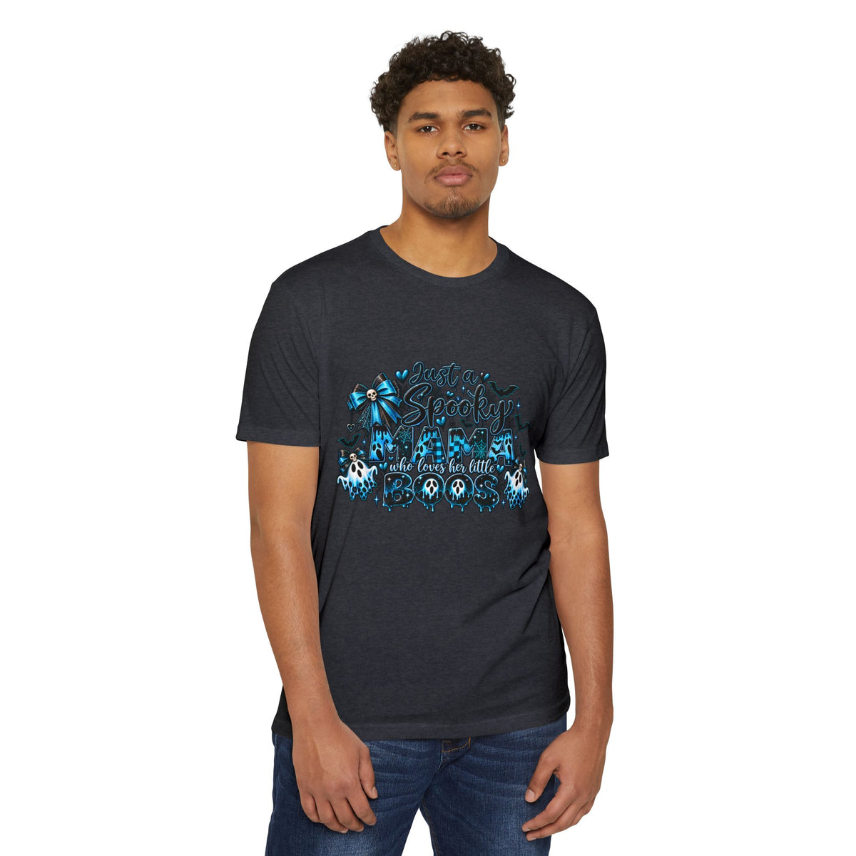 Spooky Cute Blue Skull Halloween T-Shirt
