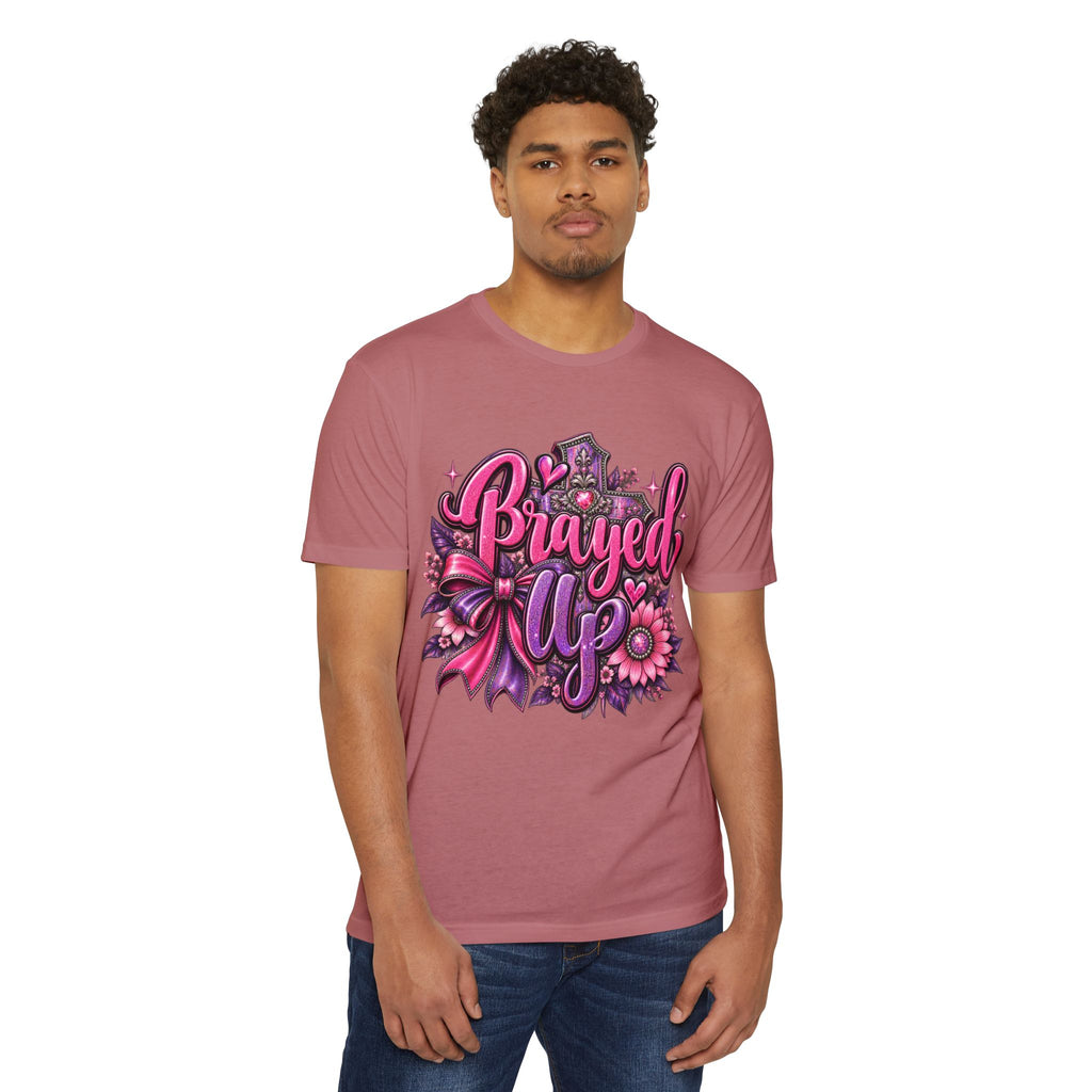 Braved Up T-Shirt — Pink Floral Encouragement Tee