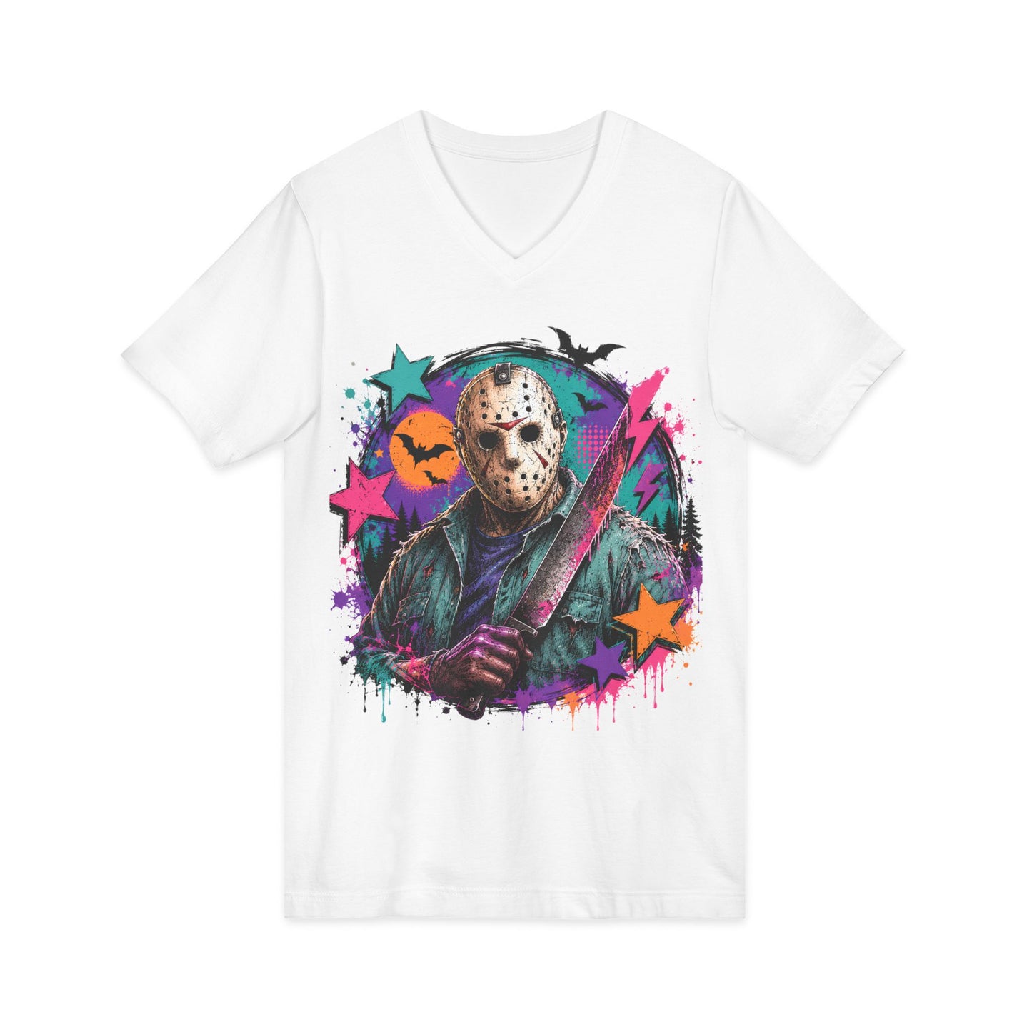 Unisex Jersey Short Sleeve V-Neck Tee