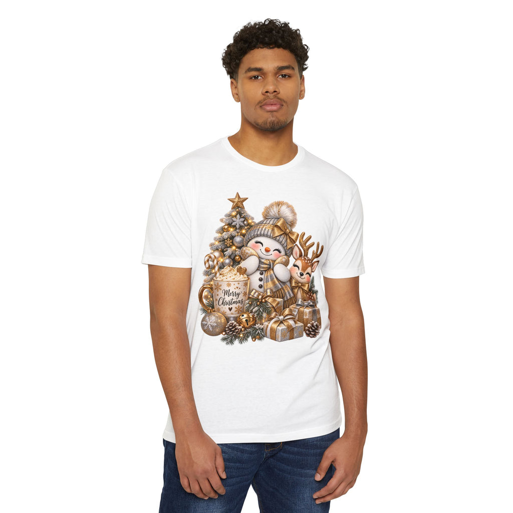 Christmas Snowman & Reindeer Tee — Merry Christmas Holiday T-Shirt