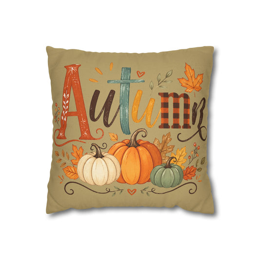 Autumn Pumpkin Decorative Pillowcase — Fall Harvest Throw Pillow Cover