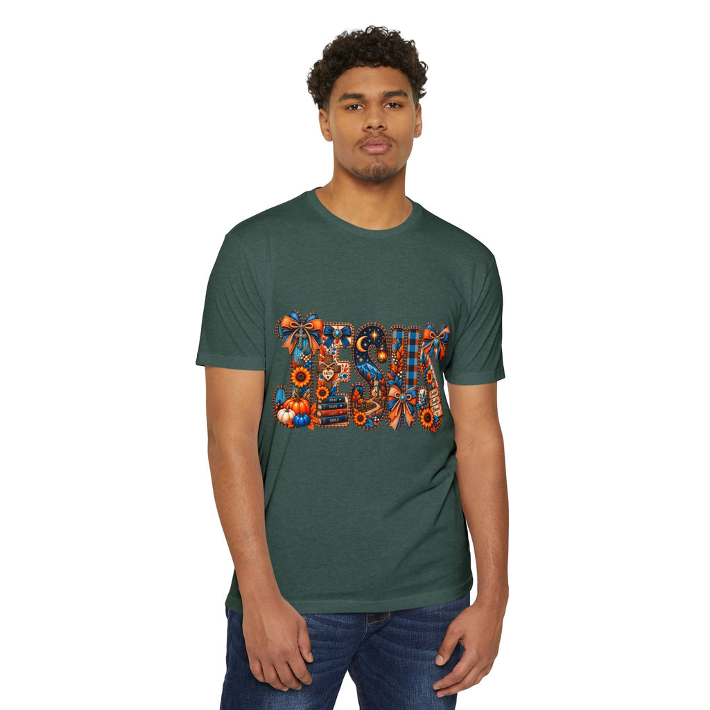 Autumn Blessings T-Shirt — Fall Plaid Pumpkins & Sunflowers Graphic