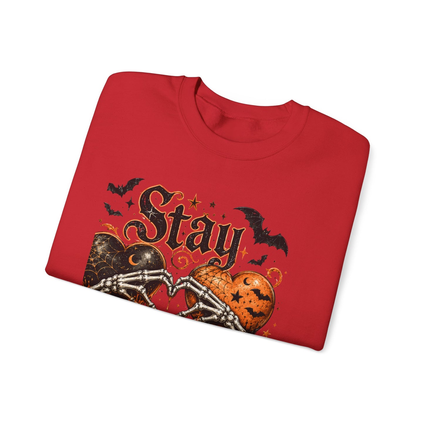 Stay Creepy Sweatshirt — Halloween Heart Gothic Crewneck