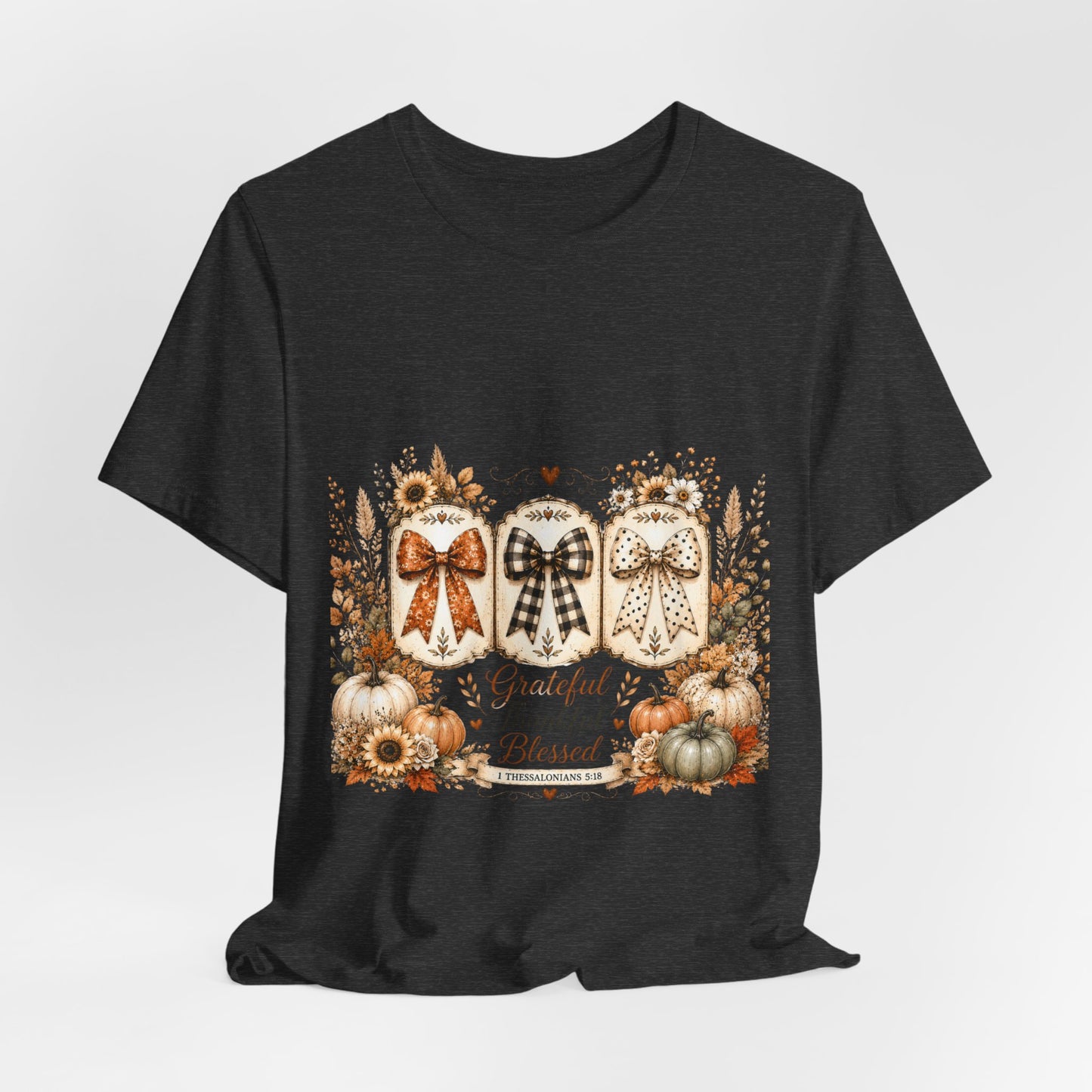 Thankful Grateful Blessed Fall Tee