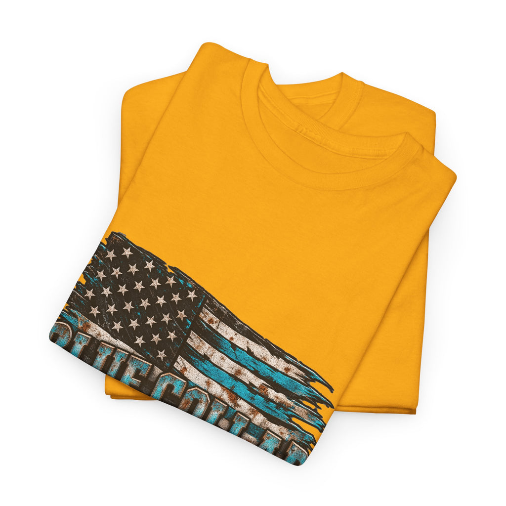 Blue Collar T-Shirt — "Blue Collar Made" & "American Blue Collar" Patriotic Workwear Tee