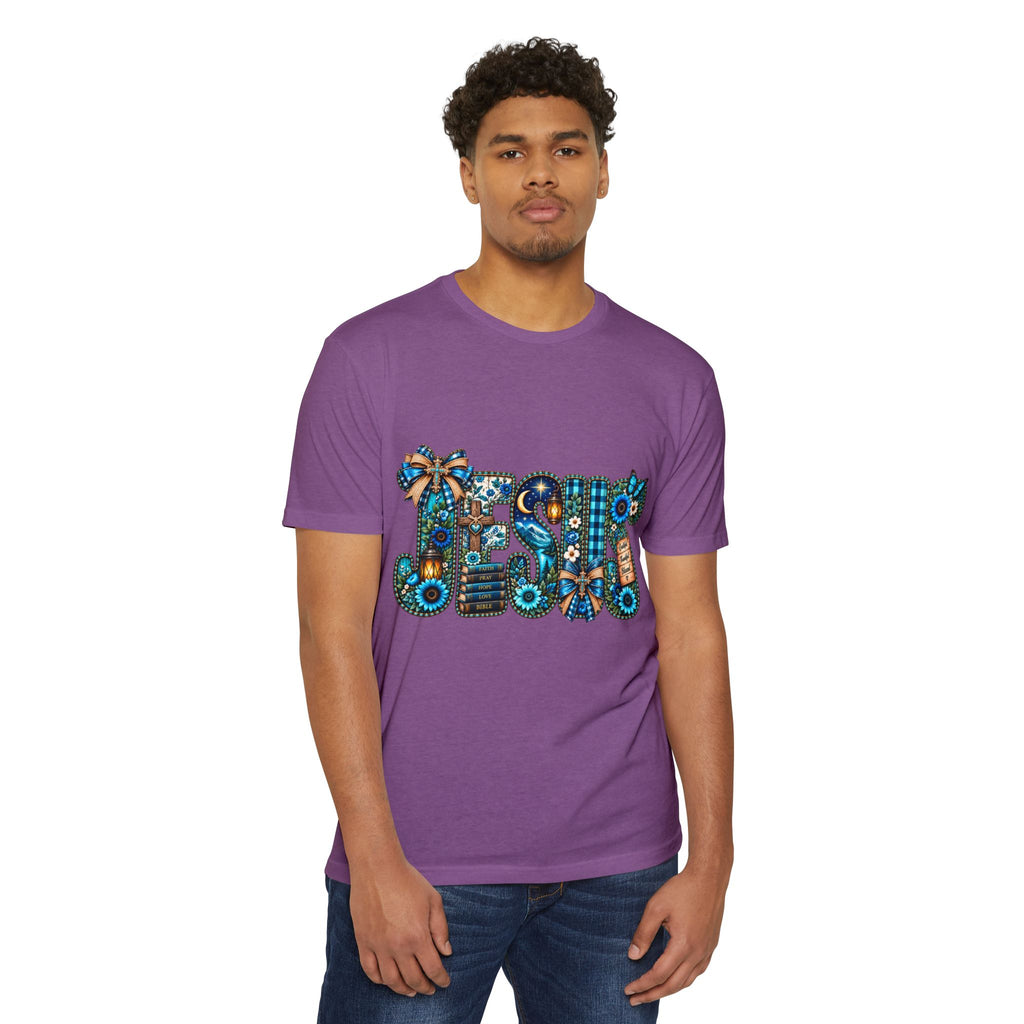 T-Shirt — Rustic Floral 'Blessed' Graphic Tee
