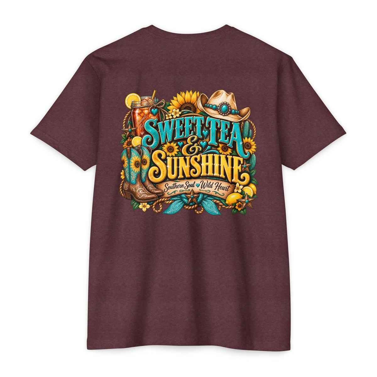 Southern Sweetheart T-Shirt — "Sweet Tea & Sunshine" Graphic Tee