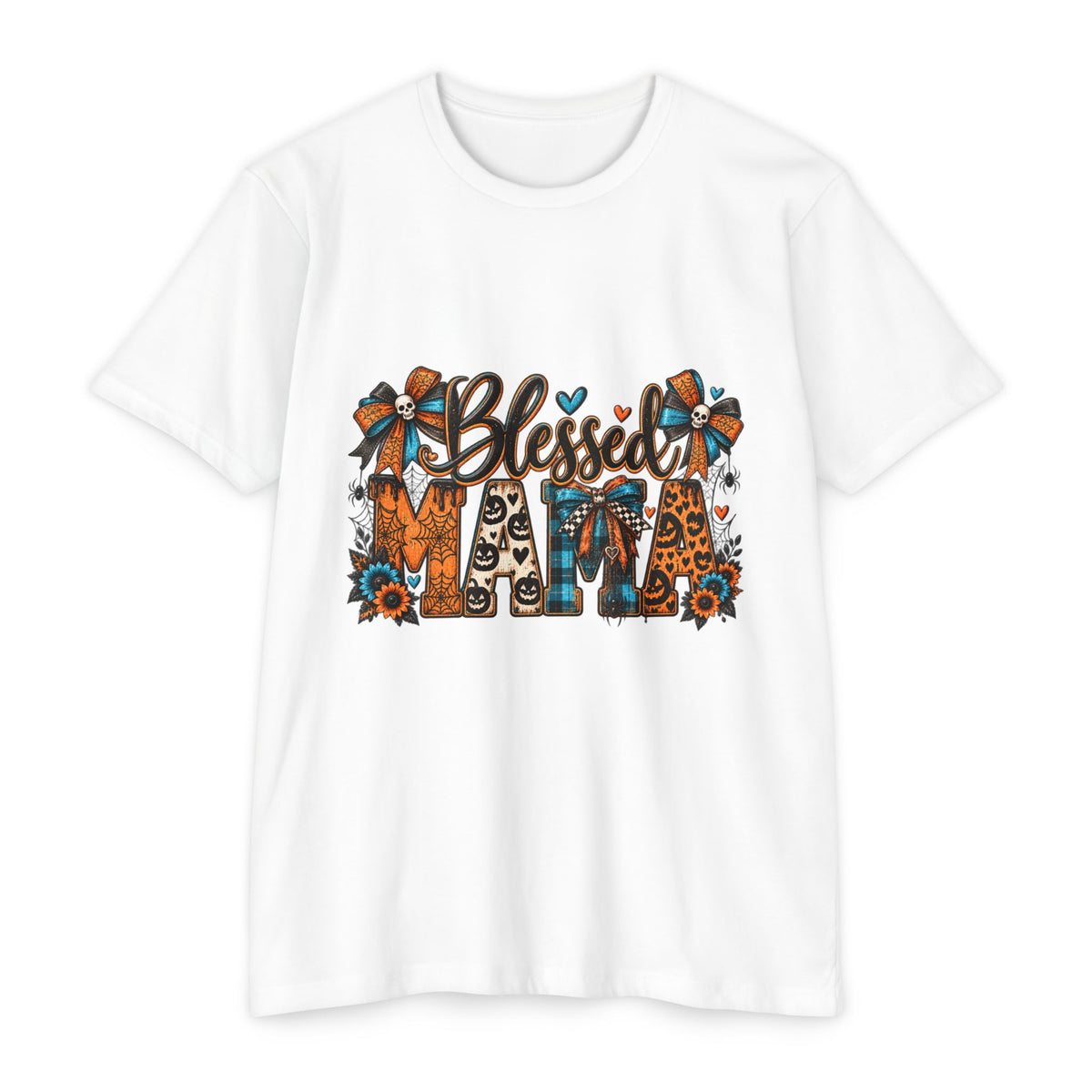 Blessed Mama T-Shirt — Floral Leopard Fall Mother's Day Tee