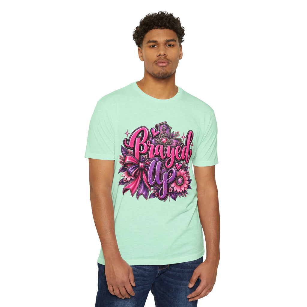 Braved Up T-Shirt — Pink Floral Encouragement Tee
