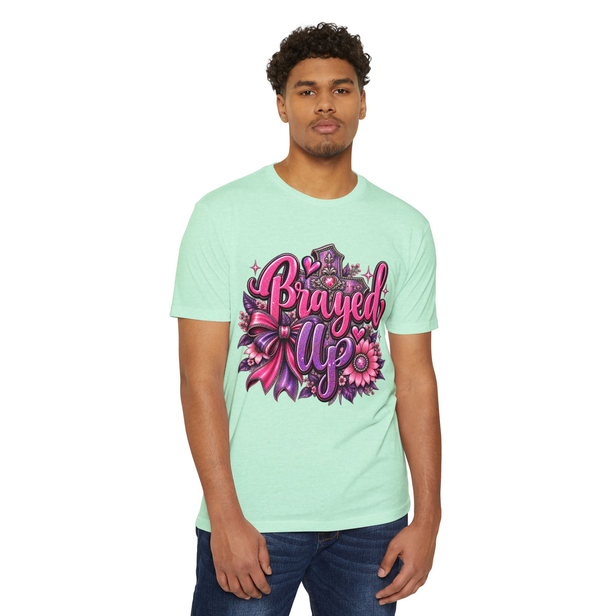 Braved Up T-Shirt — Pink Floral Encouragement Tee