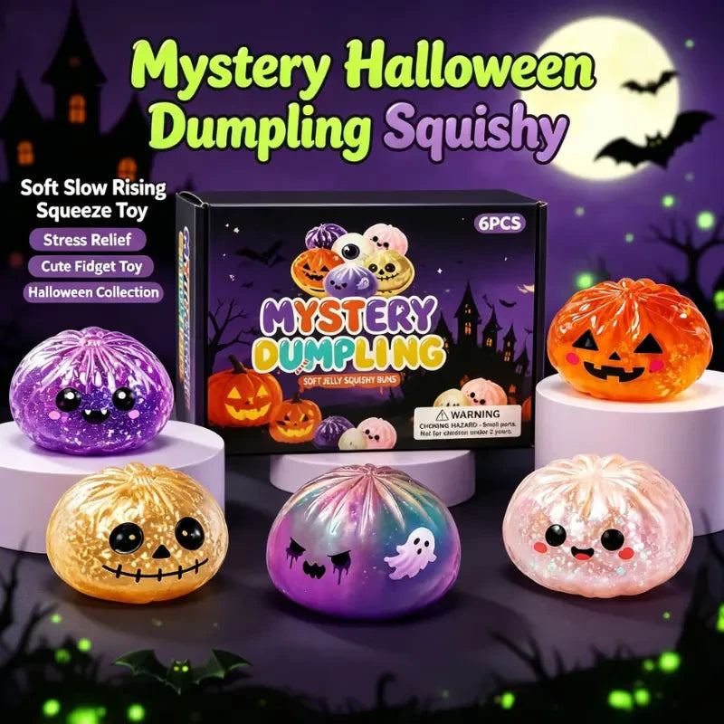 Halloween Ghost Dumpling Squeeze Toy Set
