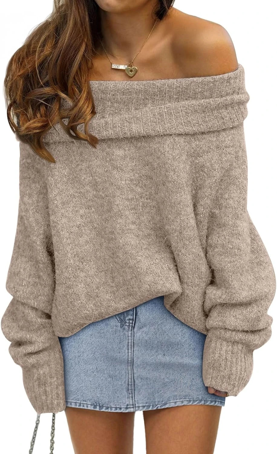 Oversized Off The Shoulder Fall Sweater