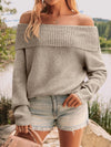 Oversized Off The Shoulder Fall Sweater