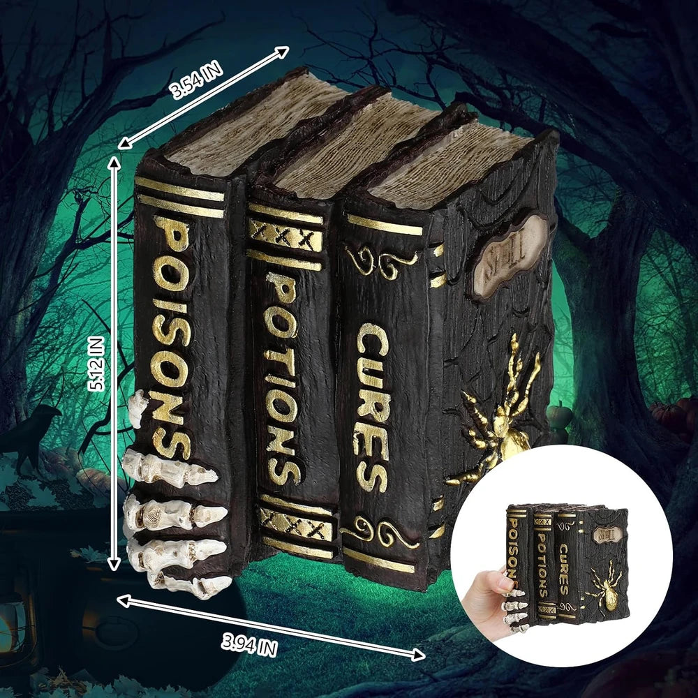 Namalu Resin Halloween Book Decor