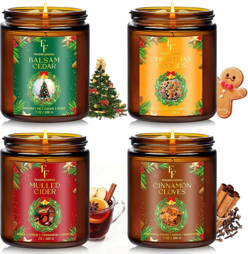 Holiday Scented Soy Candle Set