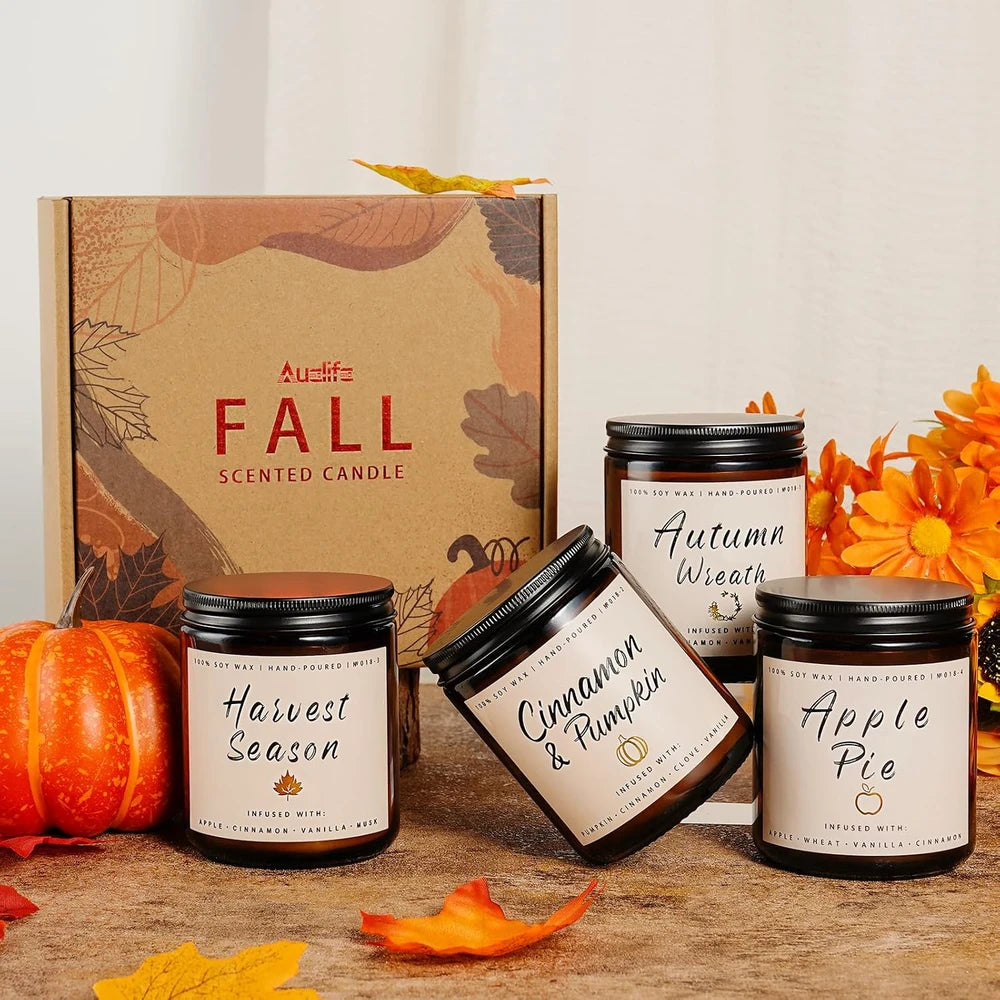 Auelife Autumn Scented Candle Set