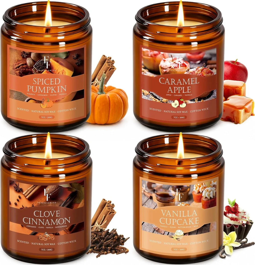 Autumn Scented Soy Candle Set