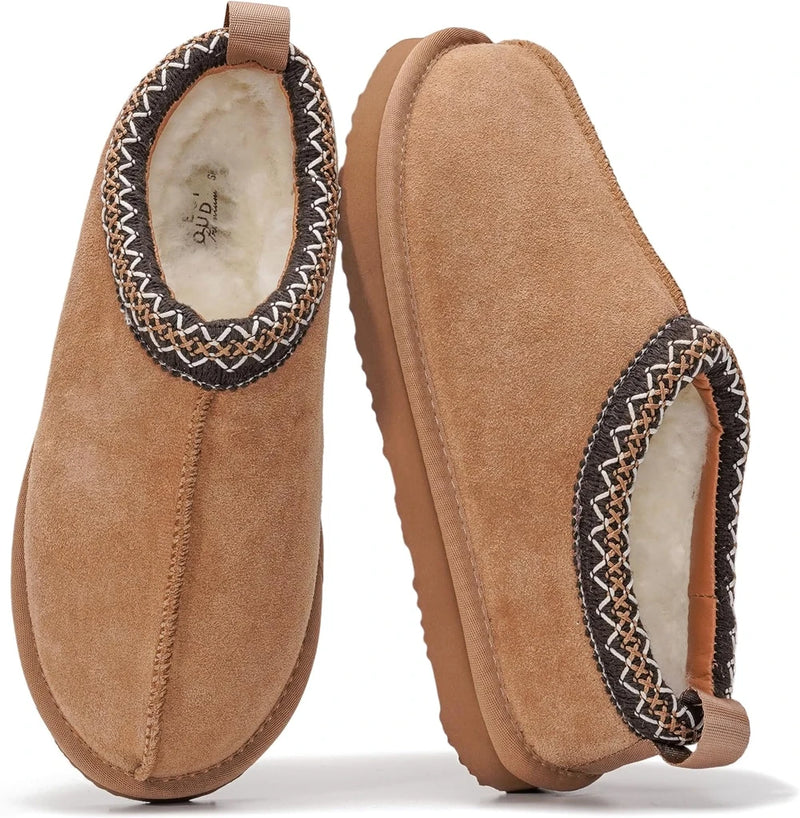Genuine Leather Shearling Slippers