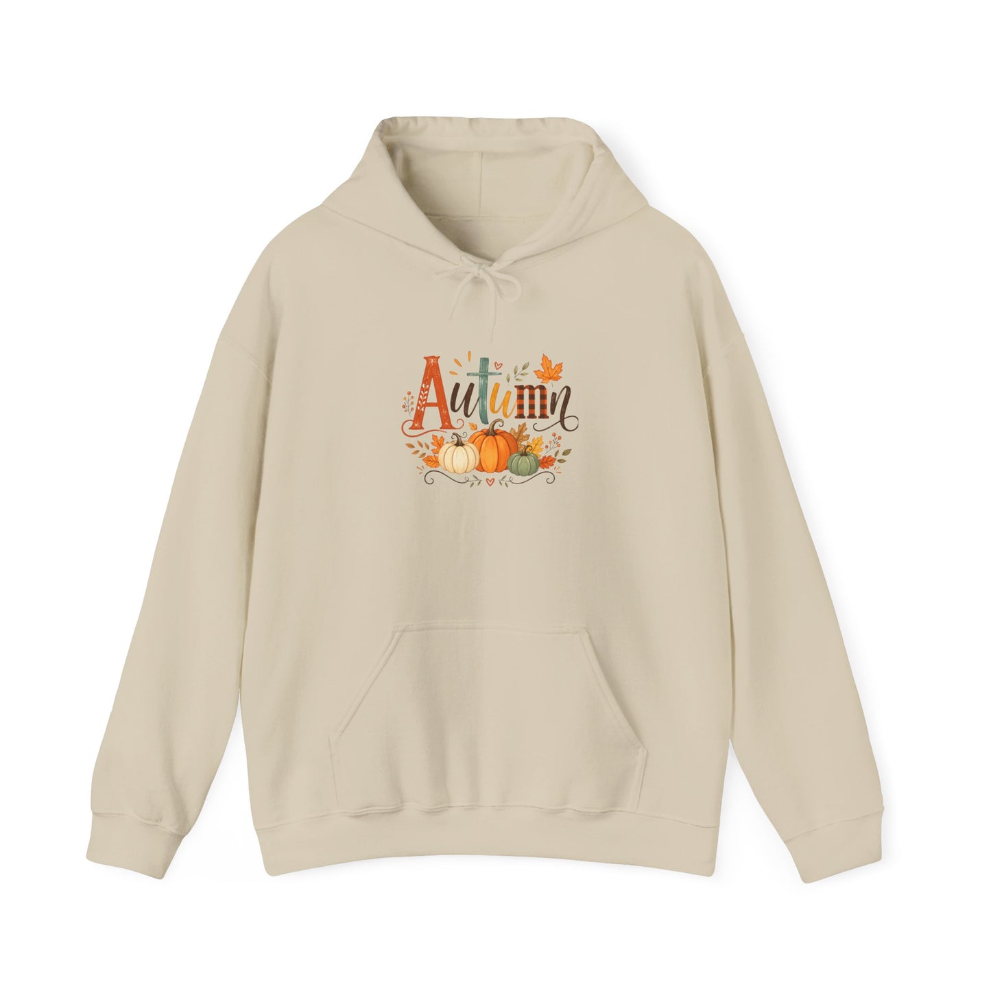 Autumn Pumpkins Hoodie — Cozy Fall Sweatshirt with 'Autumn' Pumpkin Design