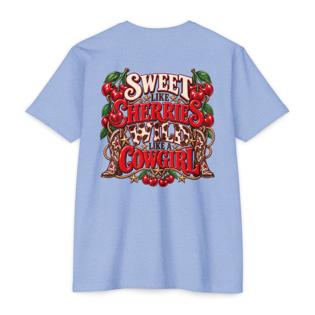 Cherry Picked Cowgirl T-Shirt — "Sweet Cherries Wild Cowgirl" Graphic Tee