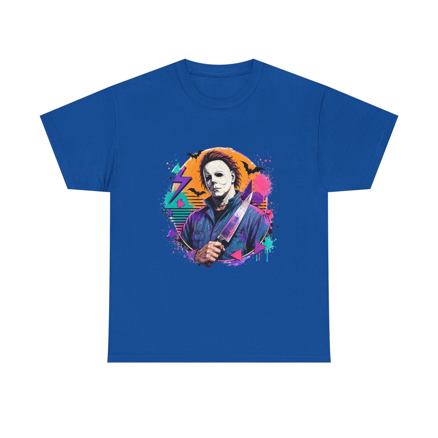 Retro Neon Horror Character Graphic Tee