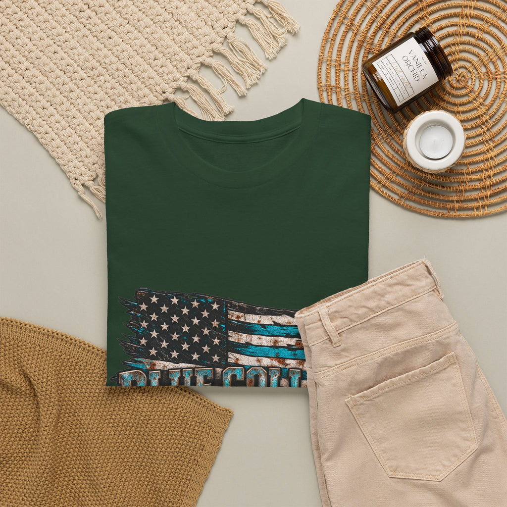 Blue Collar T-Shirt — "Blue Collar Made" & "American Blue Collar" Patriotic Workwear Tee