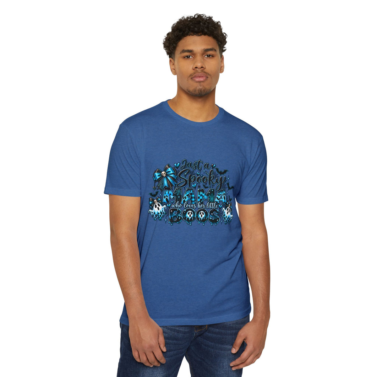 Spooky Cute Blue Skull Halloween T-Shirt