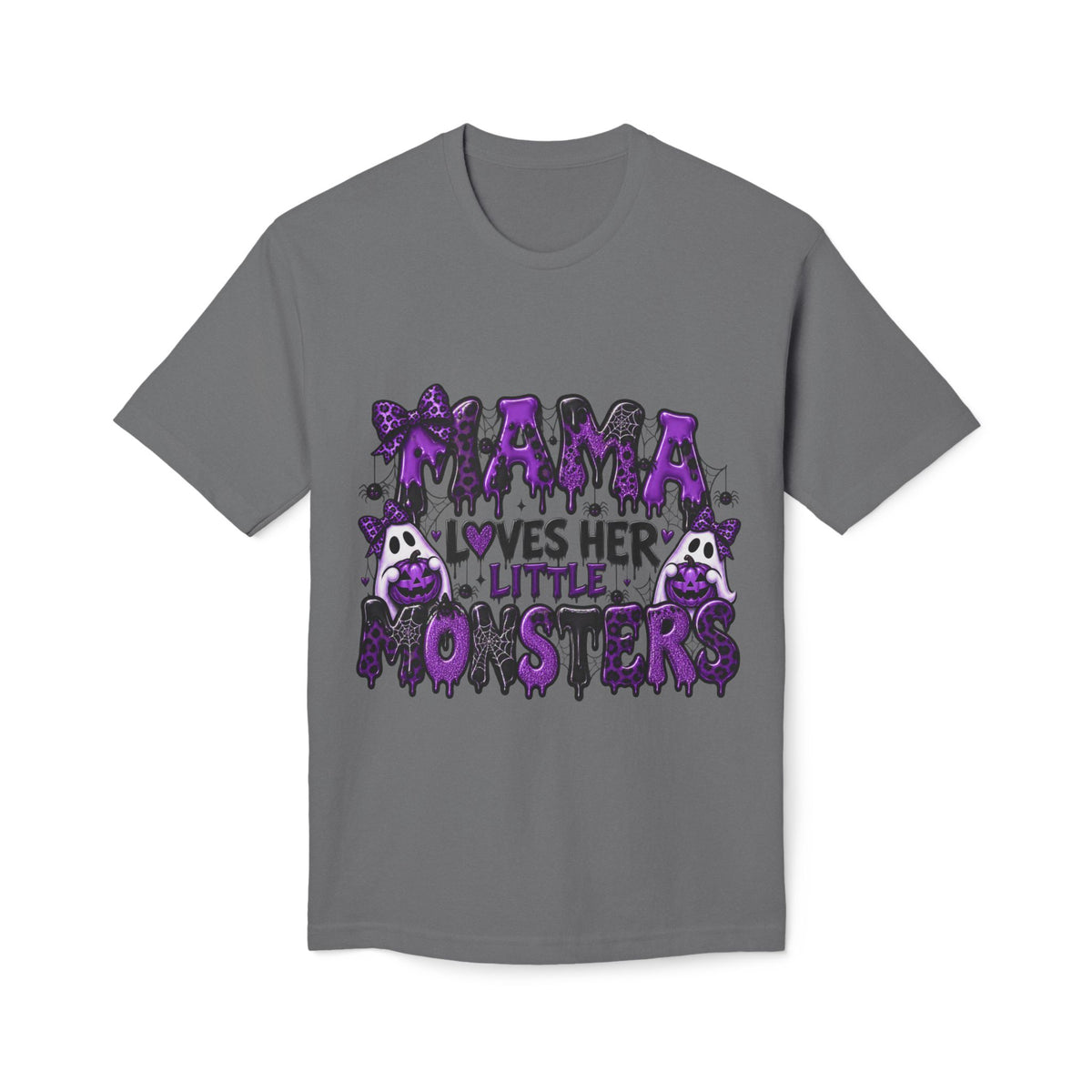 Mama Loves Her Little Monsters T-Shirt — Cute Purple Halloween Mom Tee
