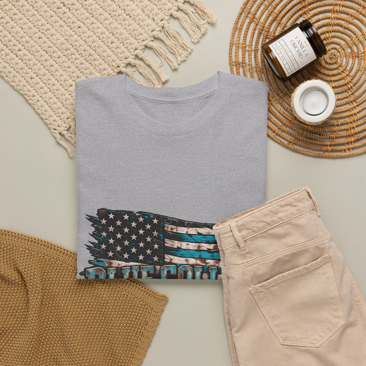 Blue Collar T-Shirt — "Blue Collar Made" & "American Blue Collar" Patriotic Workwear Tee