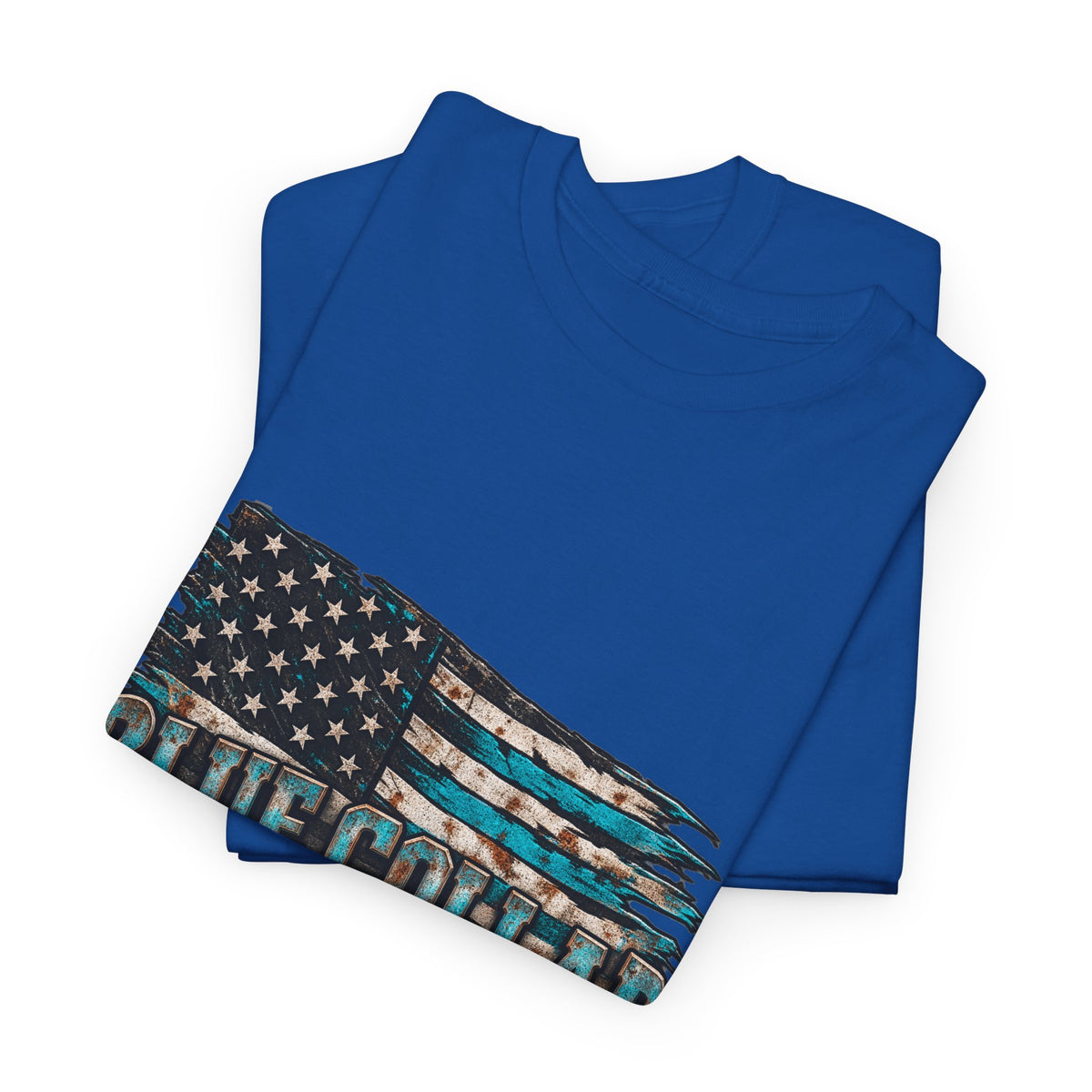 Blue Collar T-Shirt — "Blue Collar Made" & "American Blue Collar" Patriotic Workwear Tee