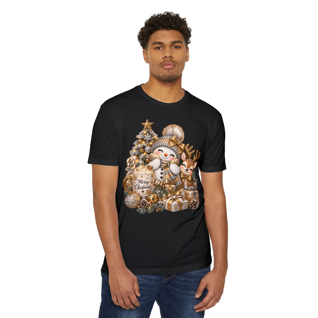 Christmas Snowman & Reindeer Tee — Merry Christmas Holiday T-Shirt