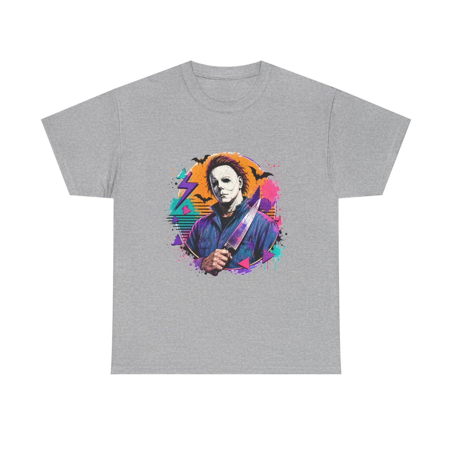 Retro Neon Horror Character Graphic Tee