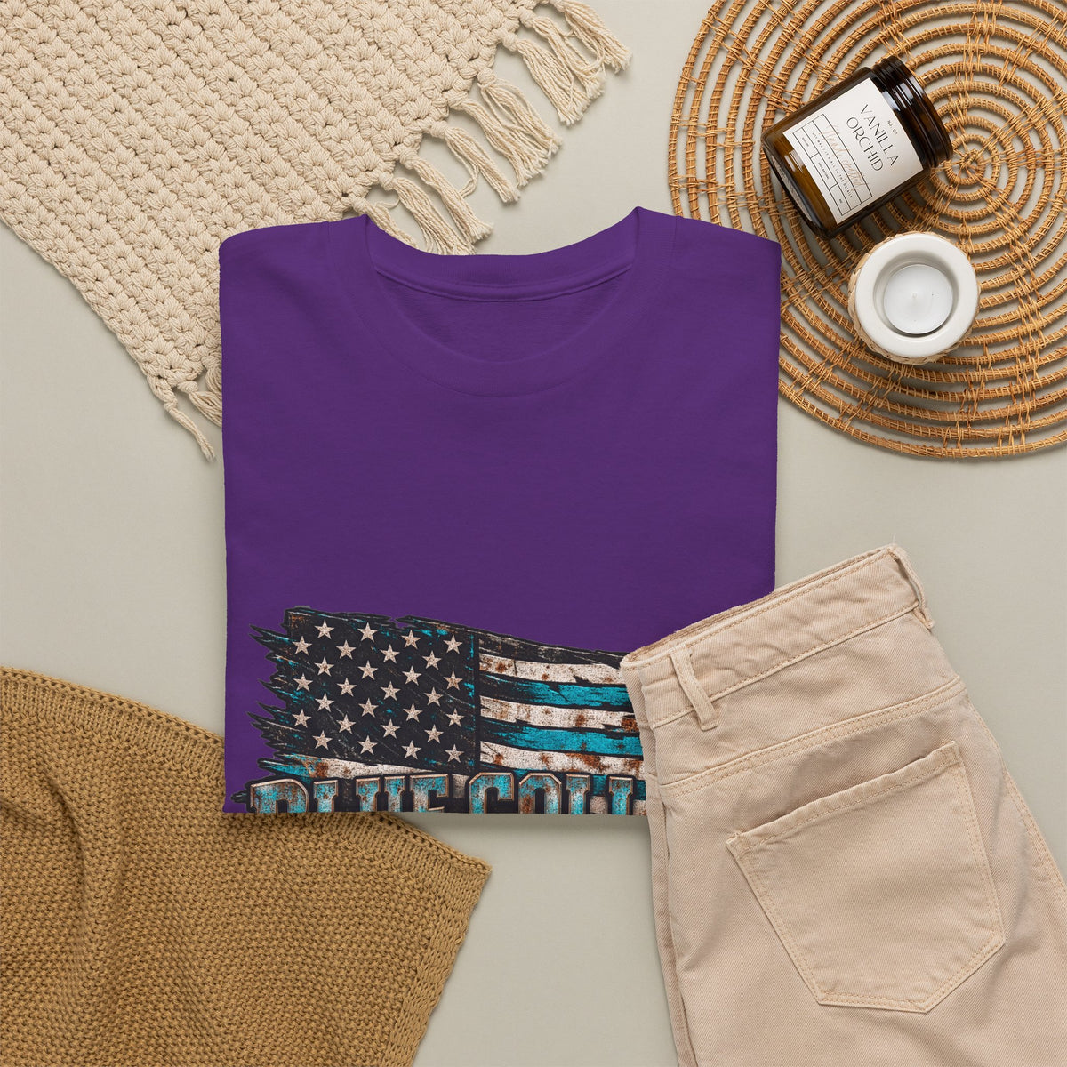Blue Collar T-Shirt — "Blue Collar Made" & "American Blue Collar" Patriotic Workwear Tee
