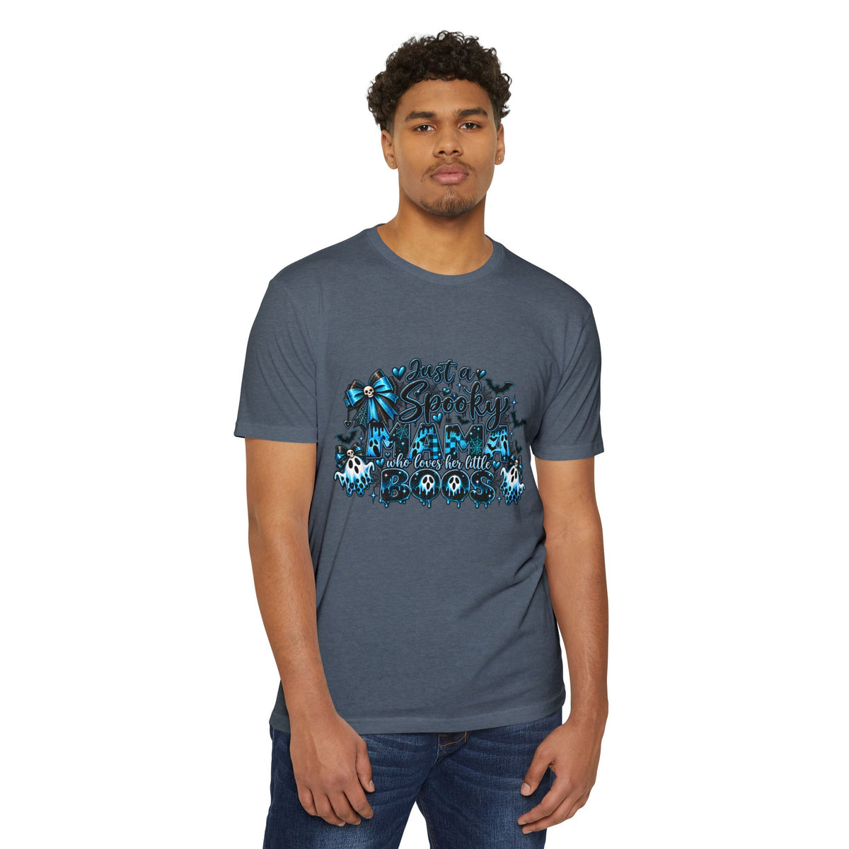Spooky Cute Blue Skull Halloween T-Shirt