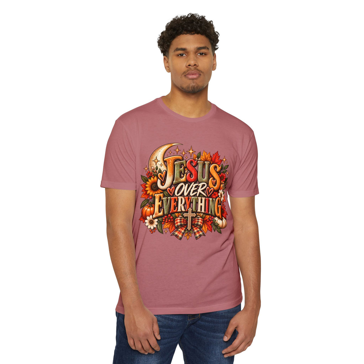 Jesus Over Everything Fall Graphic T-Shirt