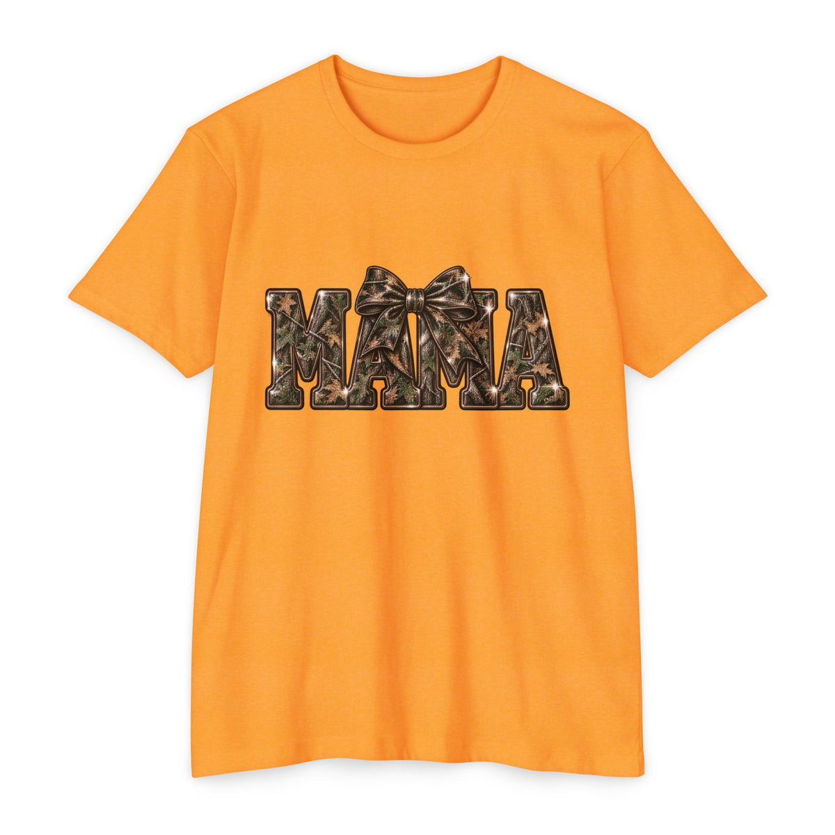 Mama Leopard Print Bow T-Shirt — Women's Mom Gift, Cute Animal Print Mother's Day Tee