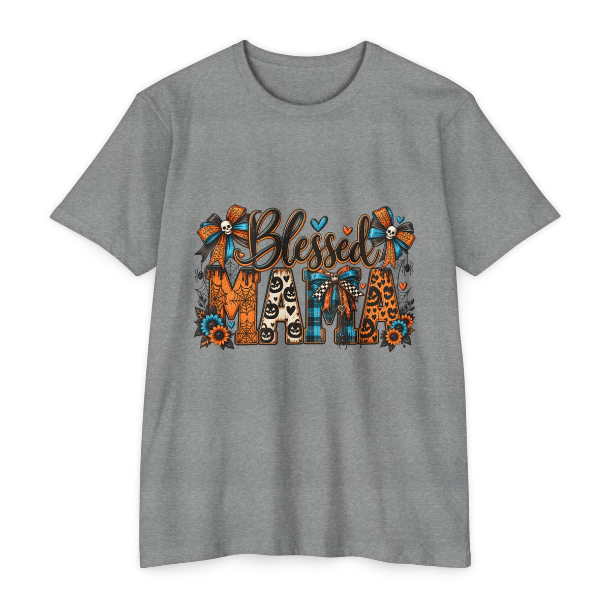 Blessed Mama T-Shirt — Floral Leopard Fall Mother's Day Tee