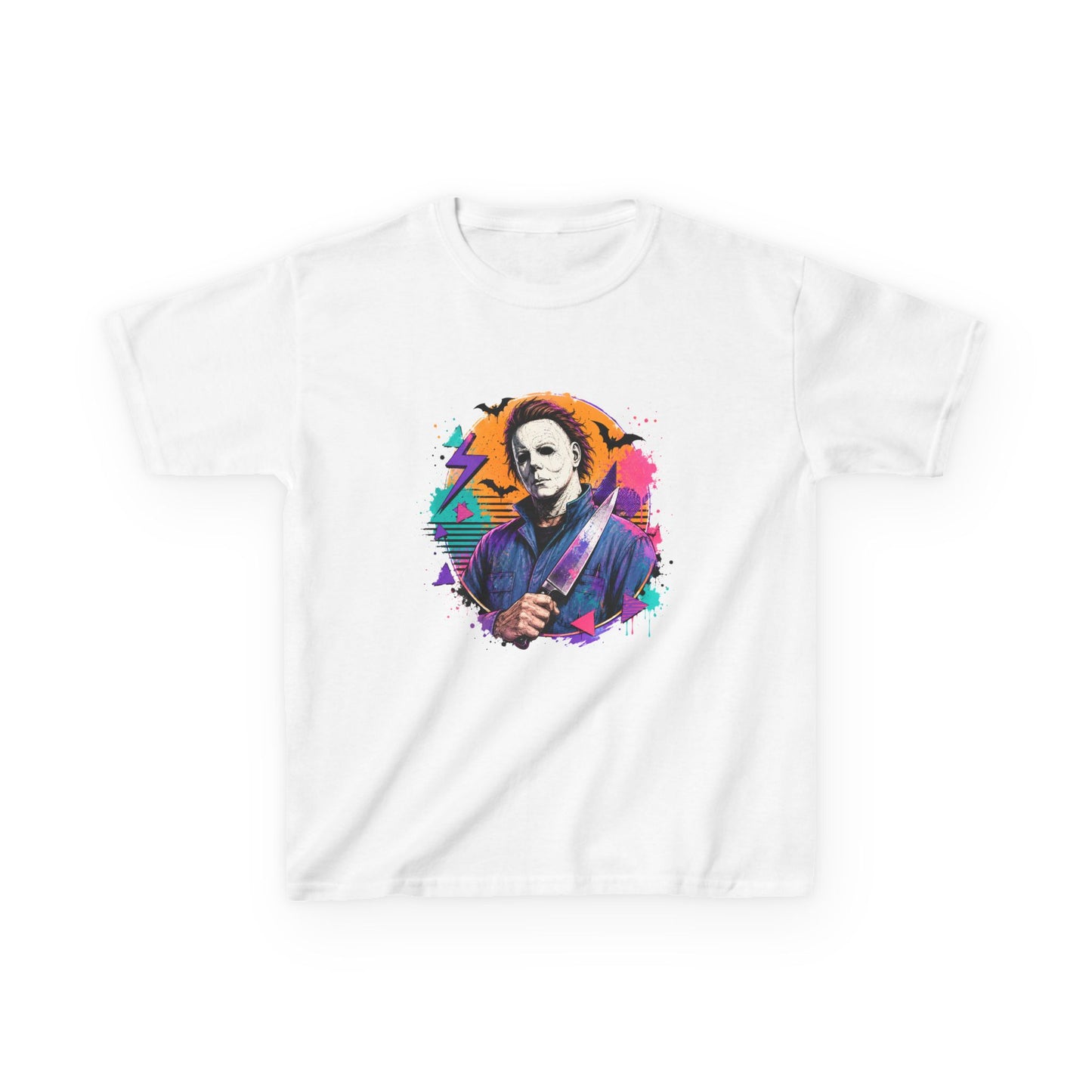 Kids T-Shirt — Colorful Retro Michael Myers Horror Tee
